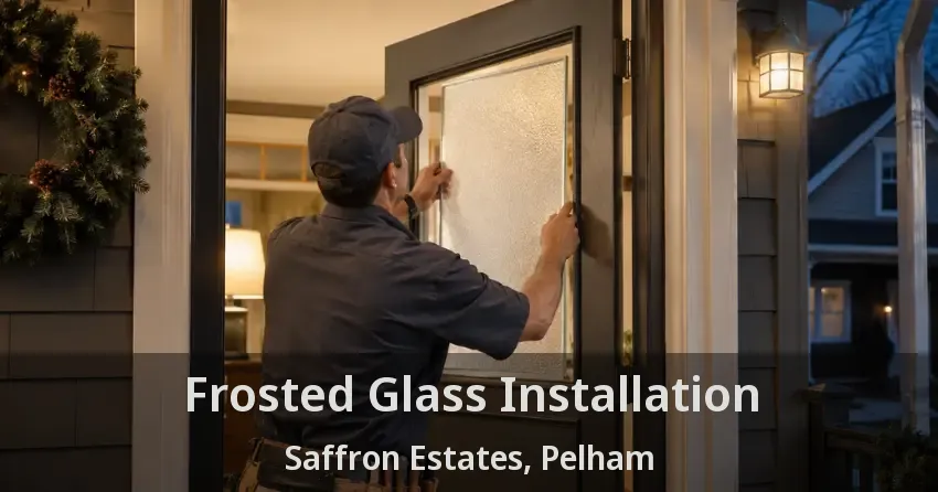 Frosted Glass Installation Saffron Estates, Pelham - ON