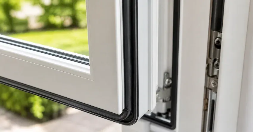 casement window cranked fully open in a Saffron Estates, Pelham home
