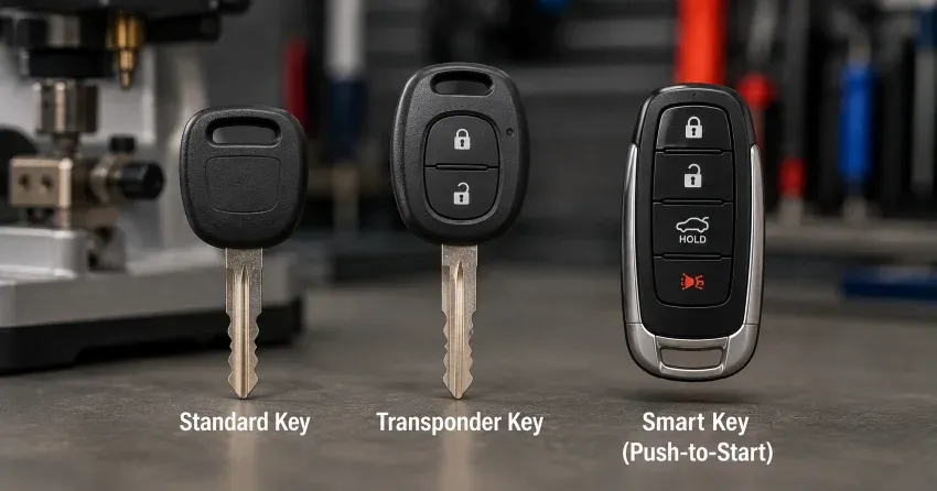 technician cutting a transponder ignition key in Ridgeville, Pelham