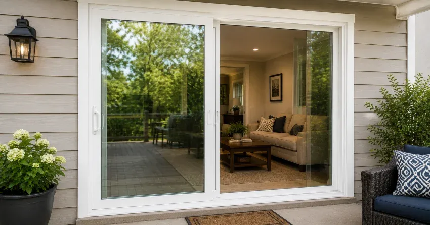new patio door replacement installed in Fonthill, Pelham home