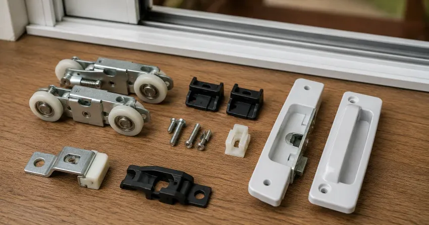 sliding door broken Pelham roller and track inspection