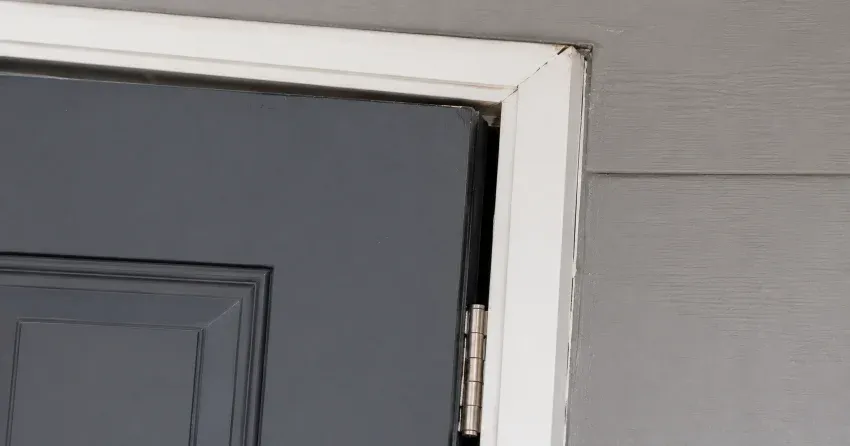 technician tightening a loose door hinge in Saffron Estates, Pelham